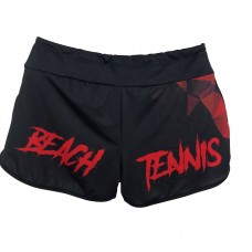 SHORTS BEACH.ME FIRE - PRETO/VERMELHO